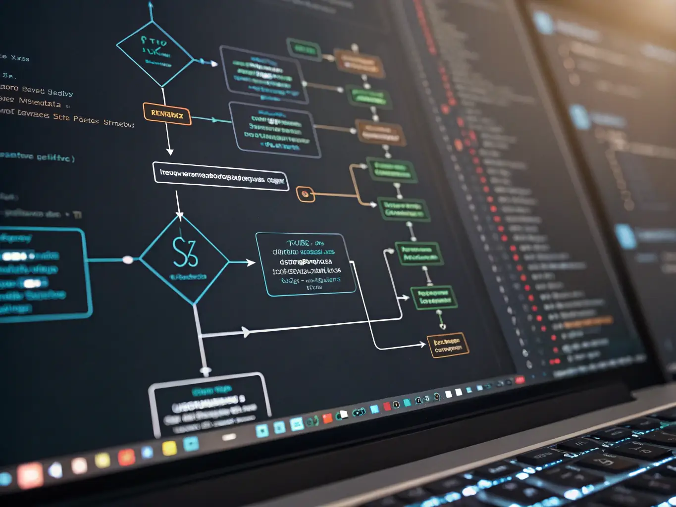 A detailed image showcasing a complex algorithm flowchart, visualizing the attacker arbitrage process within a DeFi ecosystem, highlighting data flow and decision points.